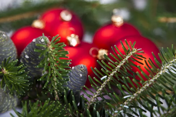 Рождественская елка, ель, безделушки Лицензионные Стоковые Изображения