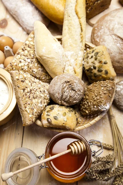 Arrangement von englischem Laib, Brot — Stockfoto