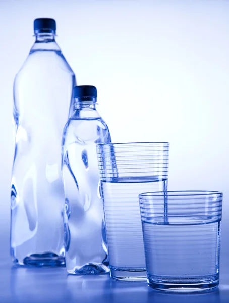 Sfondo bottiglia d'acqua — Foto Stock