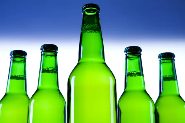 Flaskor öl — Stockfoto