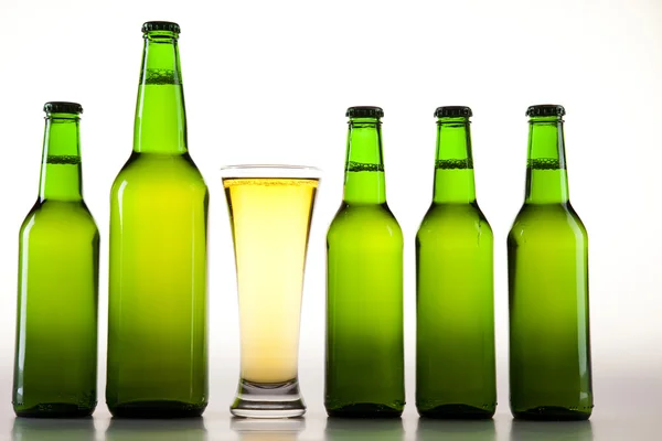 Beer collection, glass in studio. — Stock Photo, Image
