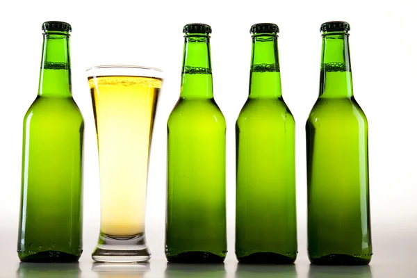 Beer collection, glass in studio. — Stock Photo, Image