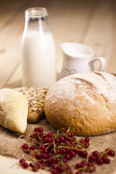 Stilleven assortiment van gebakken brood — Stockfoto