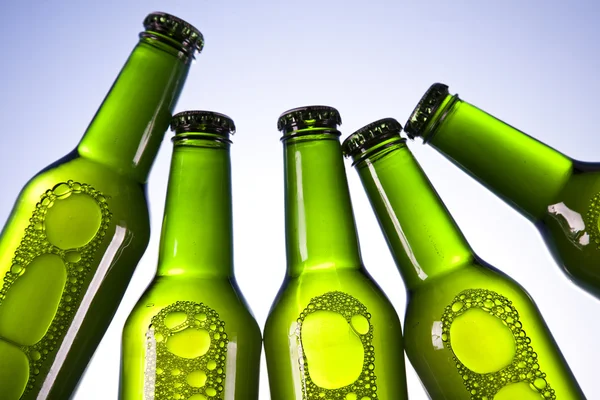 Vychlazené pivo láhev — Stock fotografie