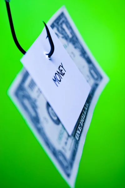Dolar işareti kağıt kanca — Stok fotoğraf