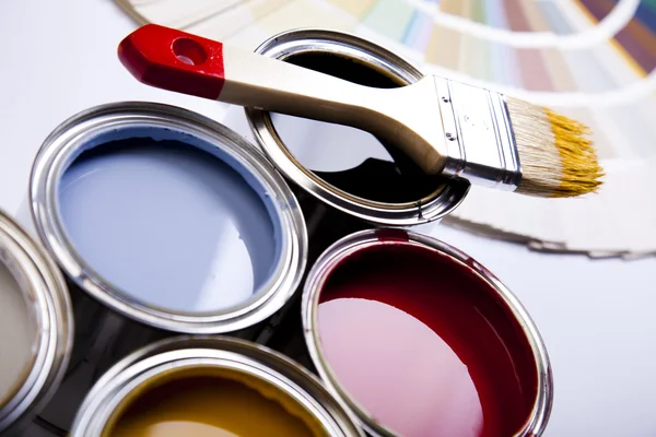Paint and brush, Home decoration — Stock Photo, Image
