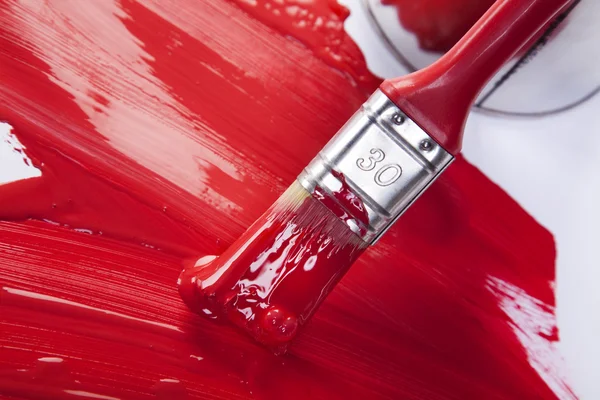 Paint and brush — Stock Photo, Image