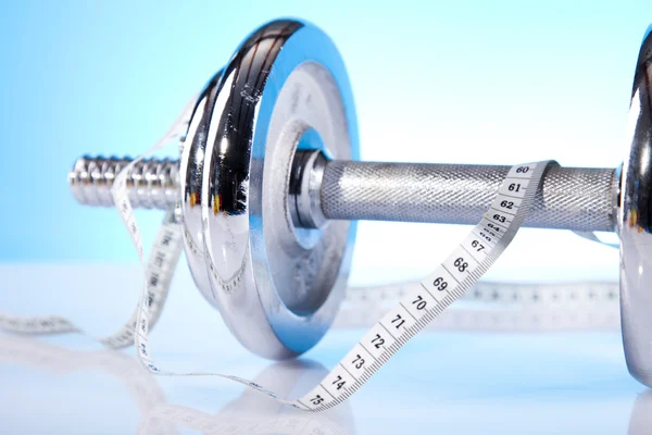 Verlies van het gewicht, fitness, halter — Stockfoto