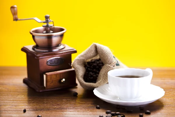 Copo de café e feijão — Fotografia de Stock