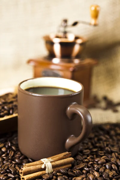 Kaneel en koffie Stockfoto