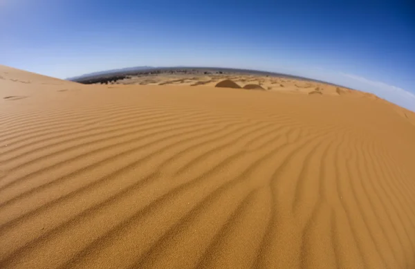 Pouštní krajina, merzouga, Maroko — Stock fotografie