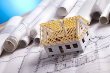 House on achitecture plans clipart