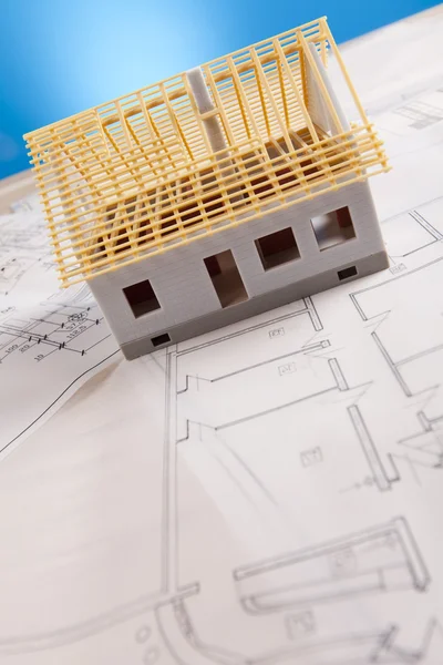 Mimari model ve planı — Stok fotoğraf