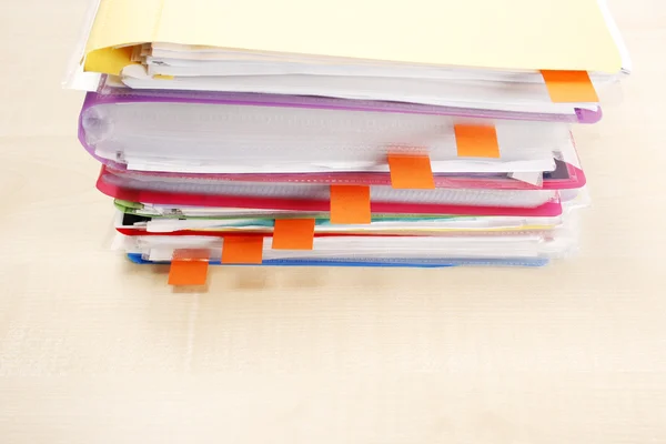 Many files and sticky notes — Stock Photo, Image