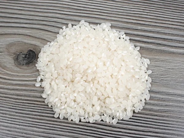 Rice on a wooden table