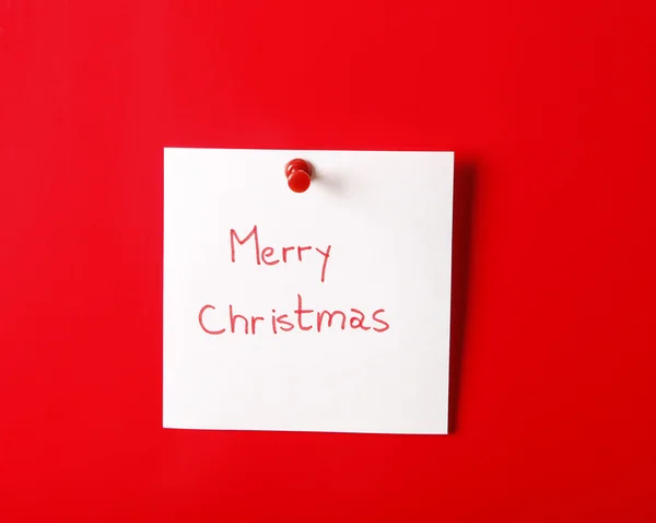 Buon Natale su una nota appiccicosa — Foto Stock