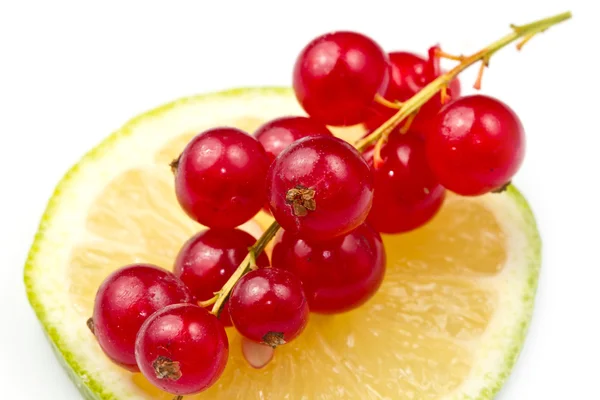 Groselha vermelha com limão — Fotografia de Stock