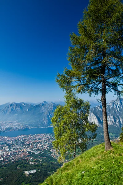 Lecco aereal view — Stock Photo, Image