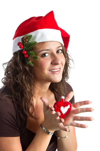 Счастливой рождественской женщины — стоковое фото