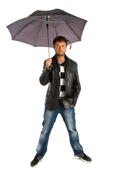 Menino com guarda-chuva — Fotografia de Stock