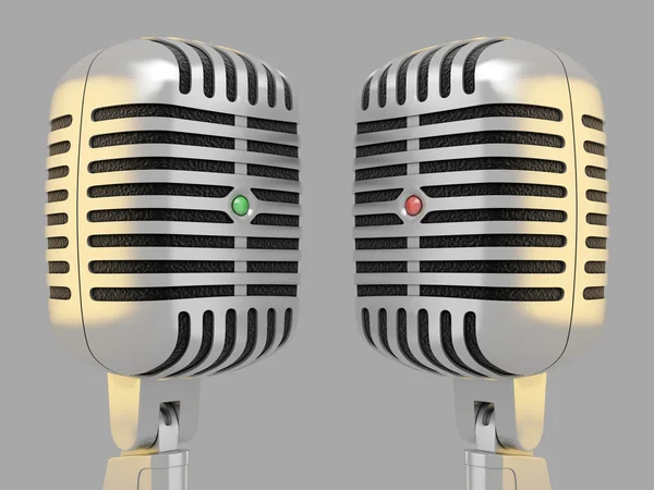 Dois microfones — Fotografia de Stock