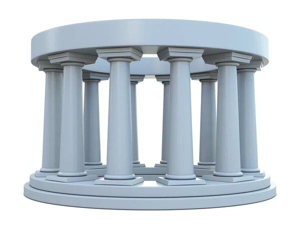 Bâtiment ancien avec colonnes en anneau — Photo