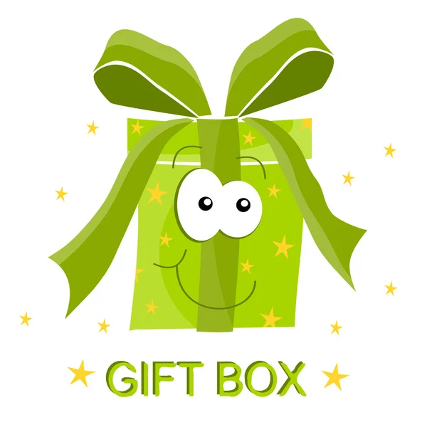 Caixa de presente feliz — Fotografia de Stock