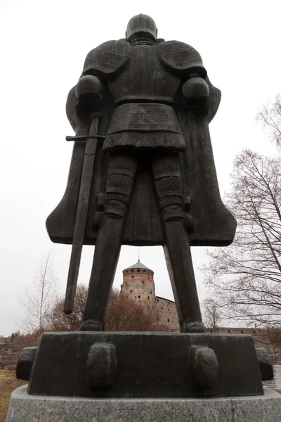 Monument aan de ridder, genaamd "the spirit of het Fort" — Stockfoto