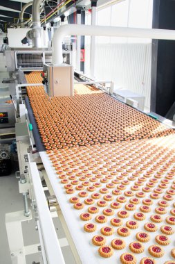 Production cookie in factory clipart