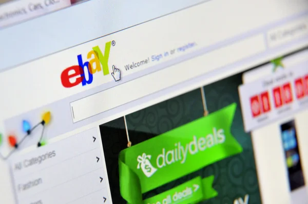 Ebay-siden – stockfoto