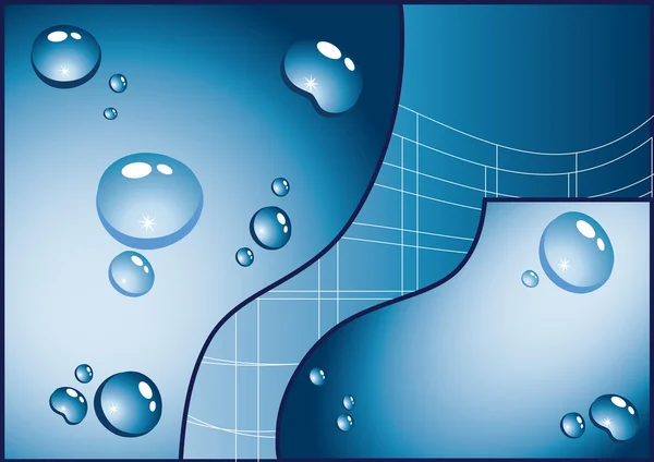 Blauer Vektor Wasser abstrakter Hintergrund — Stockvektor