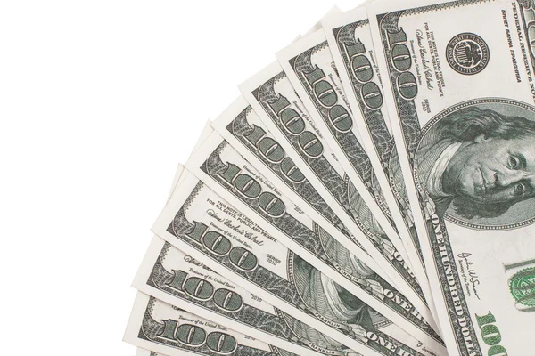 Many money on a white background — Stock Photo, Image