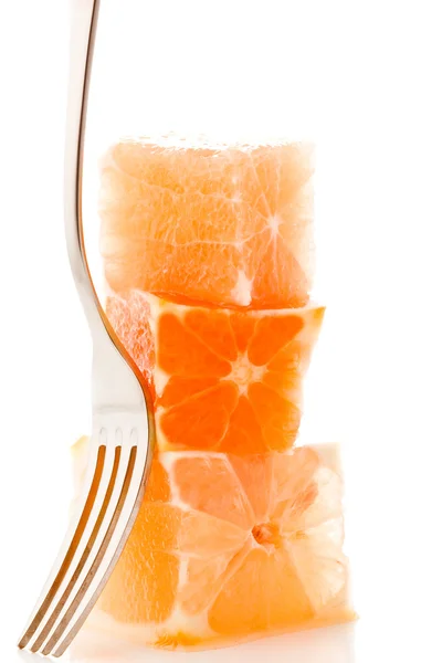 Halmozott narancssárga kocka — Stock Fotó