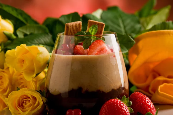 Chocolate Hazelnut Mousse — Stock Photo, Image