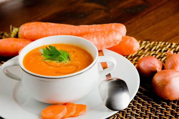 Sopa de cenoura — Fotografia de Stock