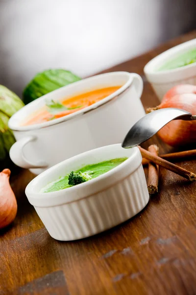 Vegetarian Soups — Stock Photo, Image