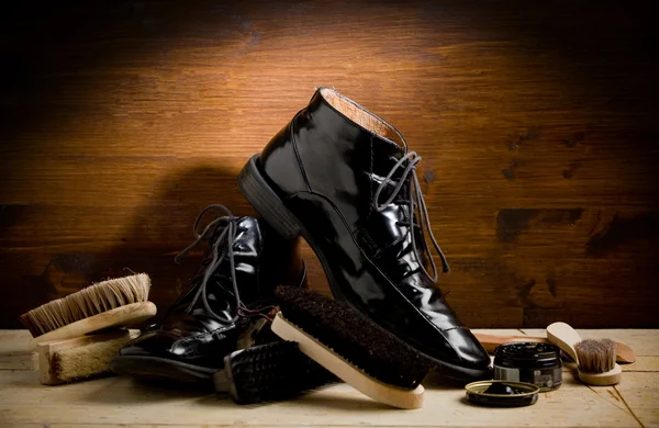 Shoe polishing tools — Stock Photo, Image