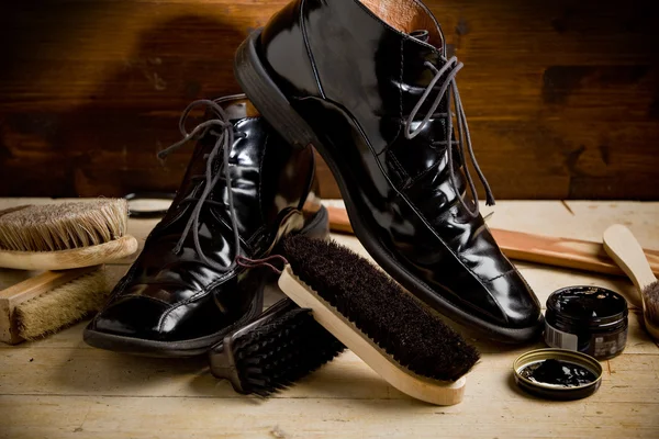 Narzędzia do polerowania obuwia — Zdjęcie stockowe