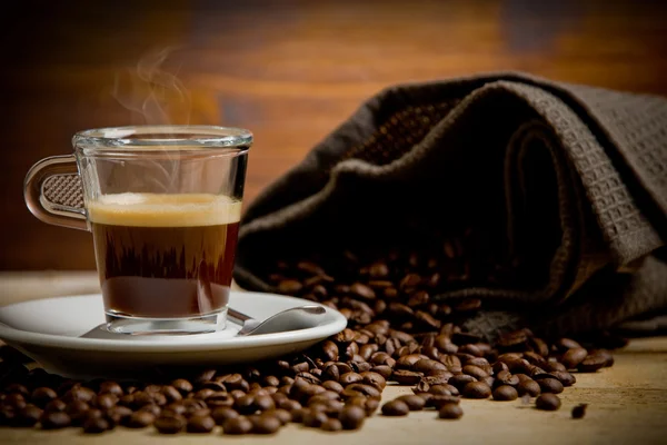 Varmrökning kaffe — Stockfoto