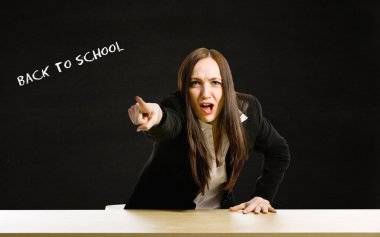 Shouting teacher clipart