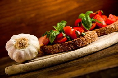 taze domates Bruschetta meze