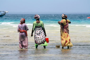 Women in Zanzibar clipart