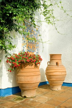 Mediterranean patio clipart