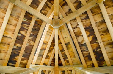 Timber roof interior clipart