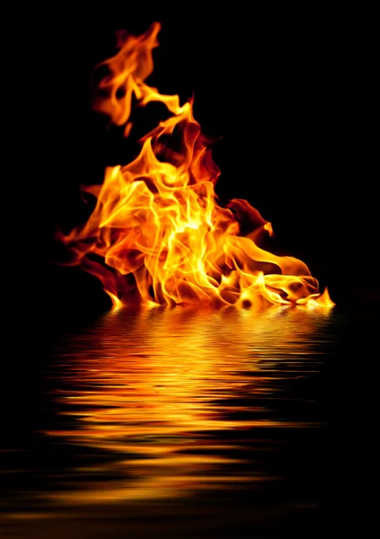 Water and fire — Stock Photo, Image