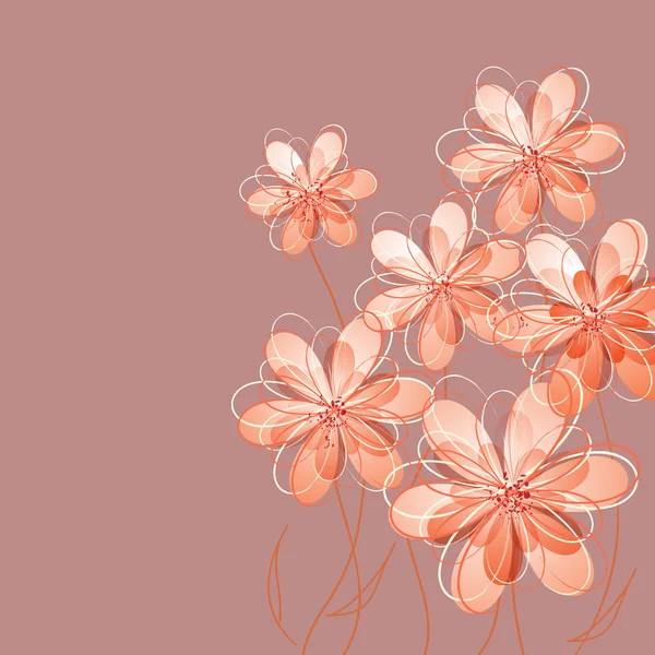 Jemné pastelové pozadí s květinami — Stockový vektor