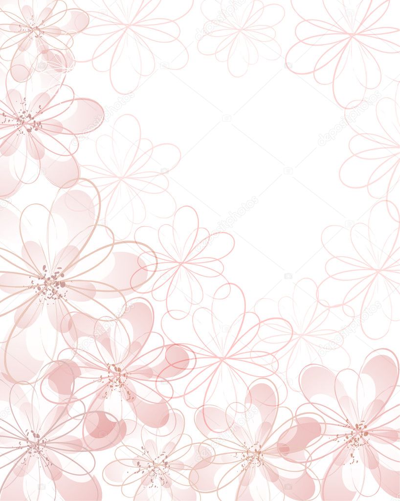 Soft pastel background with flowers Stock Vector by ©almatea 6880258