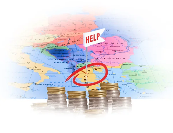Помощь Греции — стоковое фото