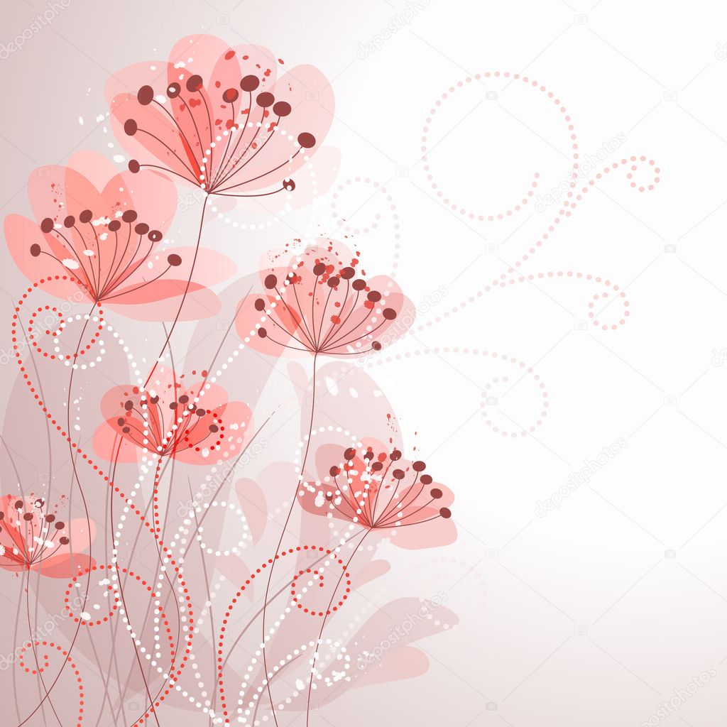 Pastel Flower Background Stock Vector by ©almatea 7092766