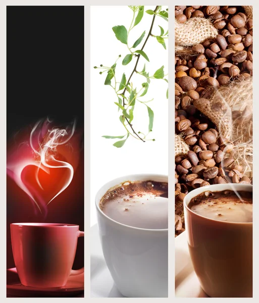 Káva svislé bannery — Stock fotografie